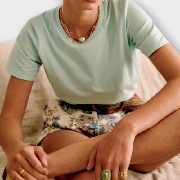 Sezane Conrad T-Shirt Pastel Green - Picture 10 of 10